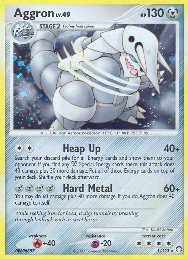 Aggron (1/123) [Diamond & Pearl: Mysterious Treasures] Reverse Holofoil
