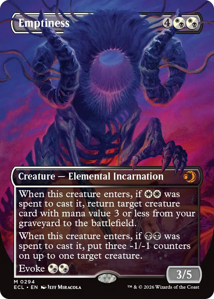 Emptiness (Borderless) [Lorwyn Eclipsed] Foil