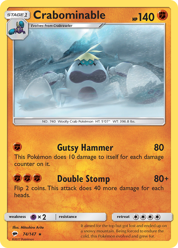 Crabominable (74/147) [Sun & Moon: Burning Shadows] Reverse Holofoil