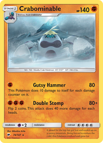 Crabominable (74/147) [Sun & Moon: Burning Shadows] Reverse Holofoil