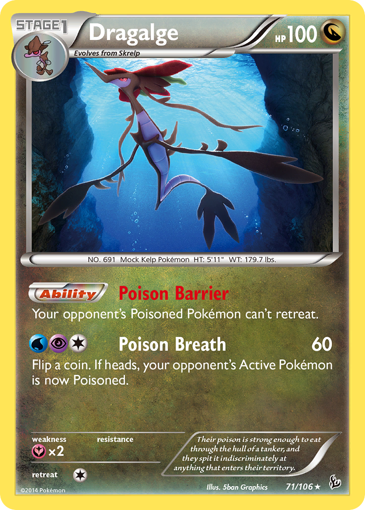 Dragalge (71/106) [XY: Flashfire] Reverse Holofoil
