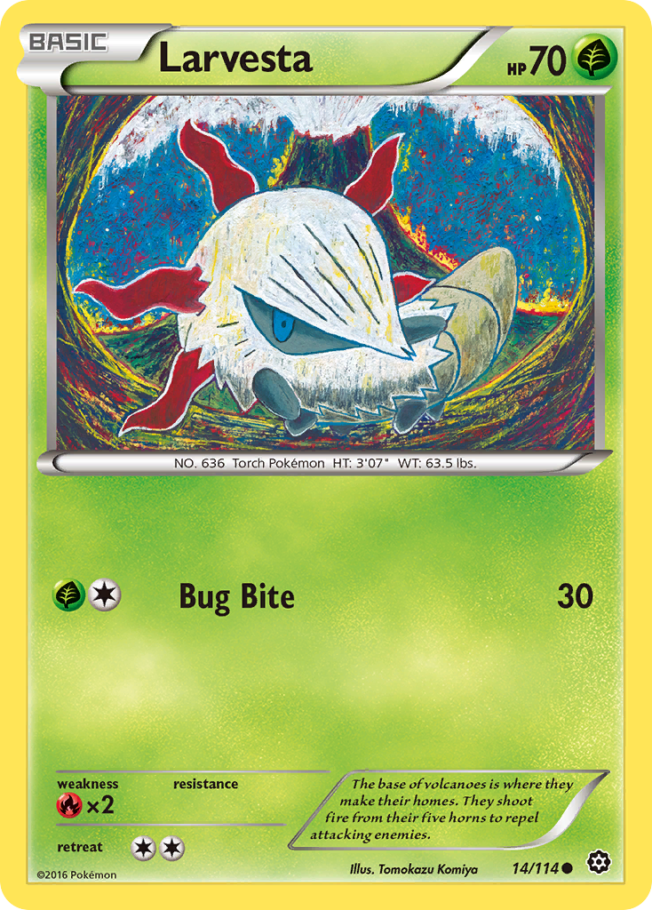 Larvesta (14/114) [XY: Steam Siege] Reverse Holofoil