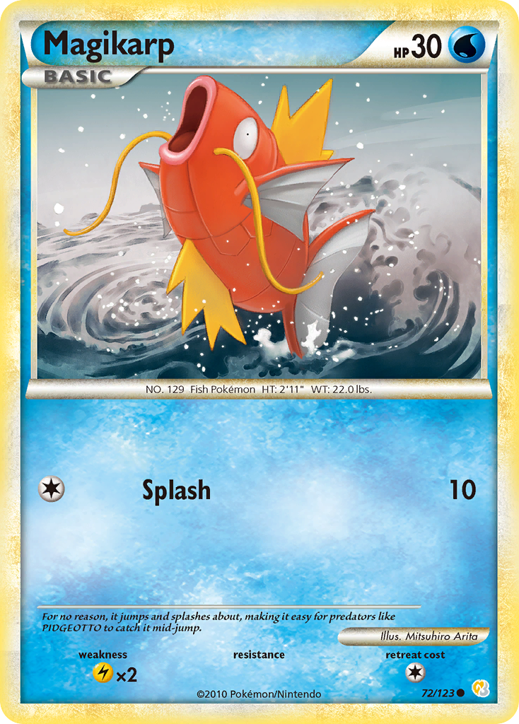 Magikarp (72/123) [HeartGold & SoulSilver: Base Set] Reverse Holofoil