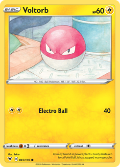 Voltorb (045/185) [Sword & Shield: Vivid Voltage] Reverse Holofoil