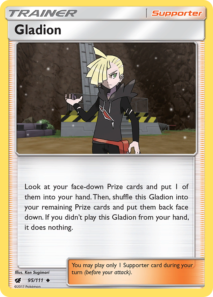 Gladion (95/111) [Sun & Moon: Crimson Invasion] Reverse Holofoil