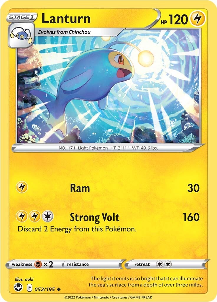 Lanturn (052/195) [Sword & Shield: Silver Tempest] Reverse Holofoil