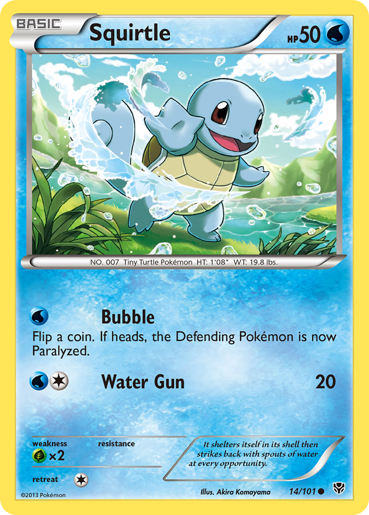 Squirtle (14/101) [Black & White: Plasma Blast] Reverse Holofoil