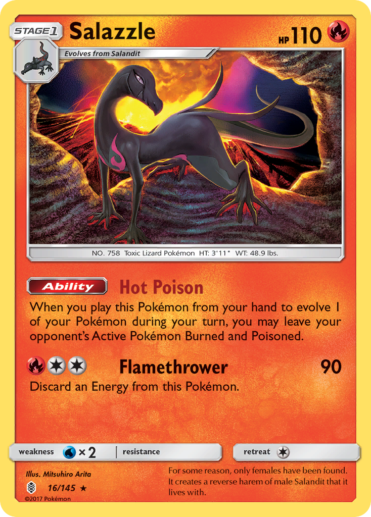 Salazzle (16/145) [Sun & Moon: Guardians Rising] Reverse Holofoil