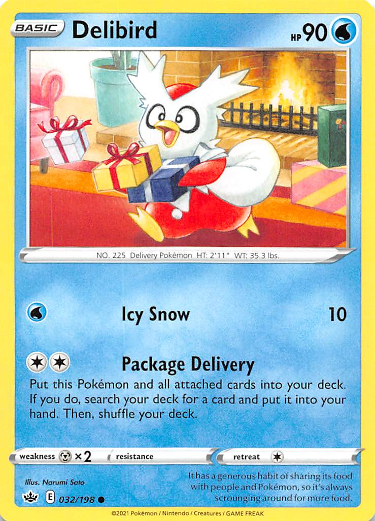 Delibird (032/198) [Sword & Shield: Chilling Reign] Reverse Holofoil