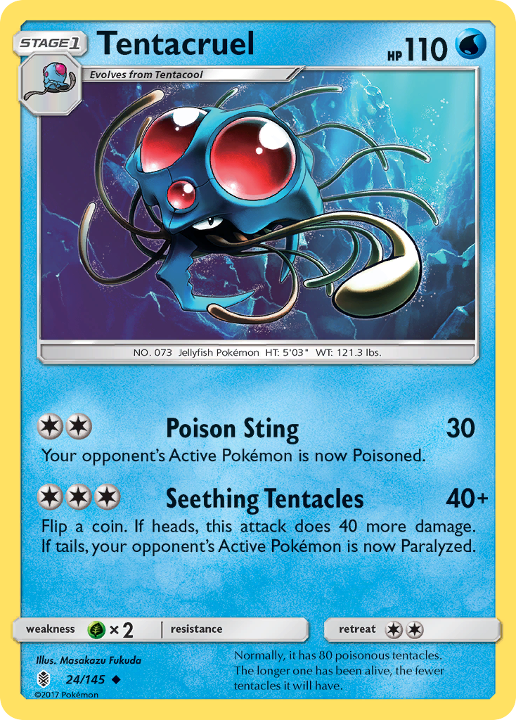 Tentacruel (24/145) [Sun & Moon: Guardians Rising] Reverse Holofoil