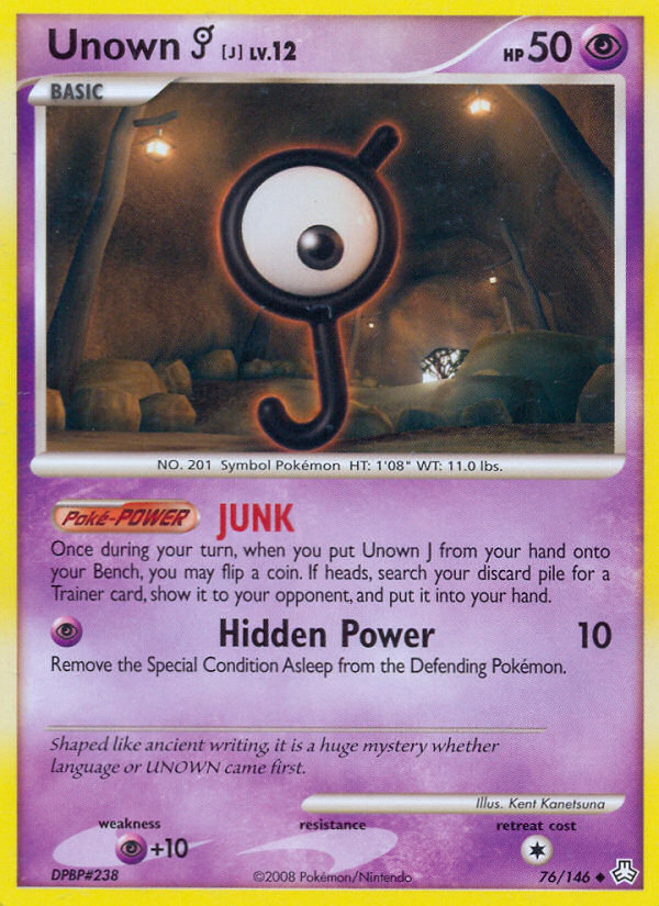 Unown J (76/146) [Diamond & Pearl: Legends Awakened] Reverse Holofoil