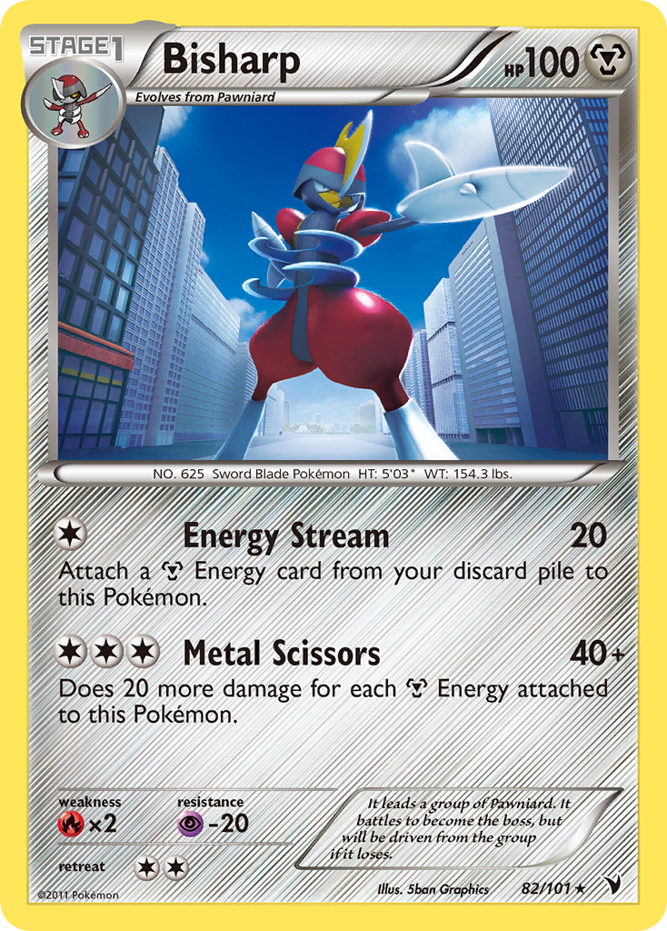 Bisharp (82/101) [Black & White: Noble Victories] Reverse Holofoil