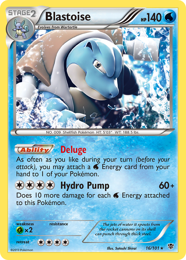 Blastoise (16/101) [Black & White: Plasma Blast] Reverse Holofoil