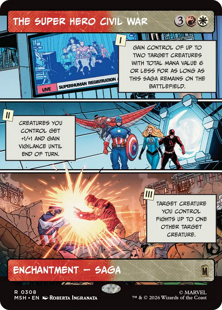The Super Hero Civil War (Borderless) [Marvel Super Heroes] Foil