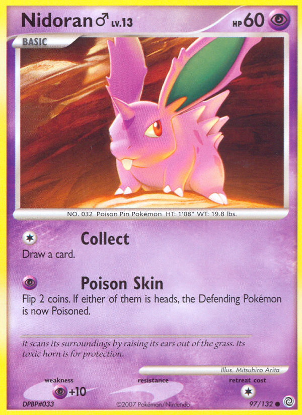 Nidoran (97/132) (Male) [Diamond & Pearl: Secret Wonders] Reverse Holofoil