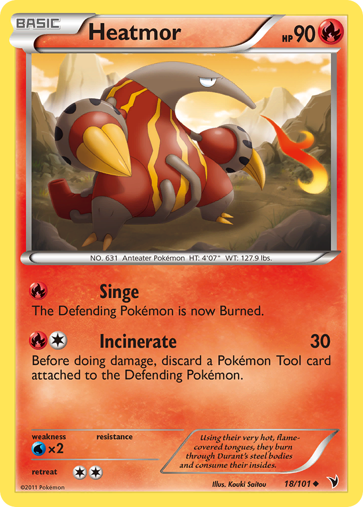 Heatmor (18/101) [Black & White: Noble Victories] Reverse Holofoil