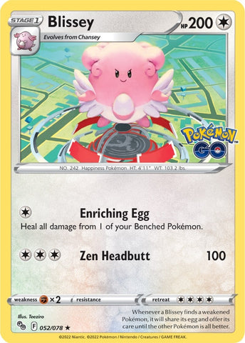 Blissey (052/078) [Pokémon GO] Reverse Holofoil