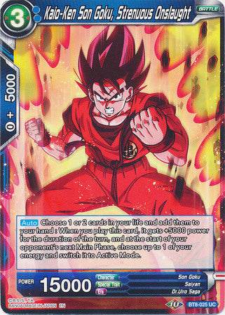 Kaio-Ken Son Goku, Strenuous Onslaught (BT8-025) [Malicious Machinations] Parallel Foil