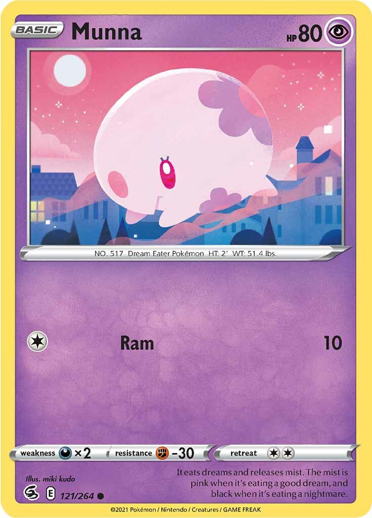 Munna (121/264) [Sword & Shield: Fusion Strike] Reverse Holofoil