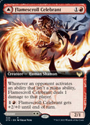 Flamescroll Celebrant // Revel in Silence (Extended Art) [Strixhaven: School of Mages] Foil