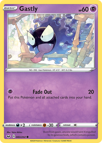 Gastly (083/202) [Sword & Shield: Base Set] Reverse Holofoil