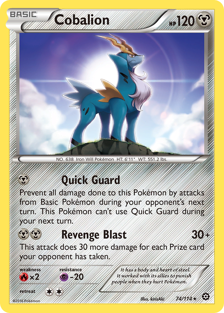 Cobalion (74/114) [XY: Steam Siege] Reverse Holofoil