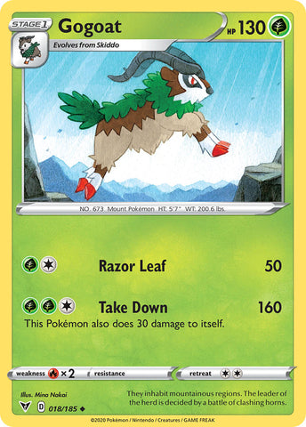 Gogoat (018/185) [Sword & Shield: Vivid Voltage] Reverse Holofoil