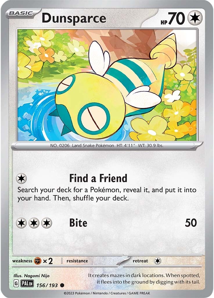 Dunsparce (156/193) [Scarlet & Violet: Paldea Evolved] Reverse Holofoil