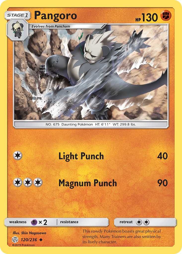 Pangoro (120/236) [Sun & Moon: Cosmic Eclipse] Reverse Holofoil