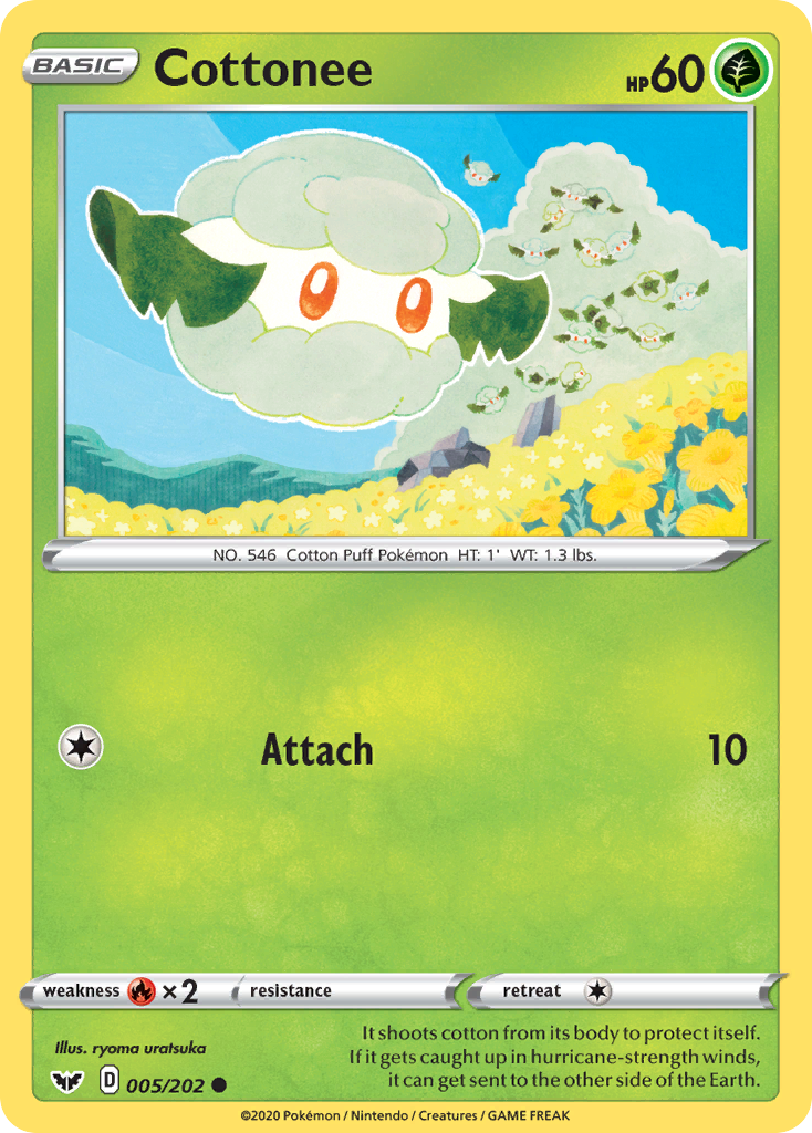 Cottonee (005/202) [Sword & Shield: Base Set] Reverse Holofoil