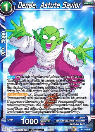 Dende, Astute Savior (Power Booster) (P-150) [Promotion Cards] Parallel Foil