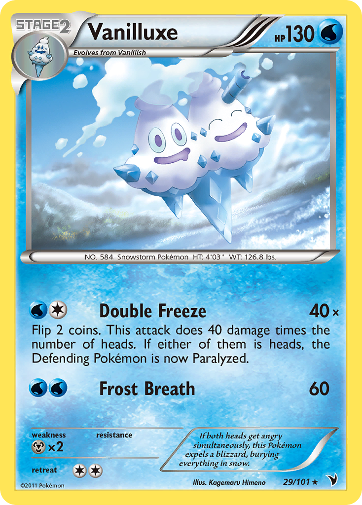 Vanilluxe (29/101) [Black & White: Noble Victories] Reverse Holofoil