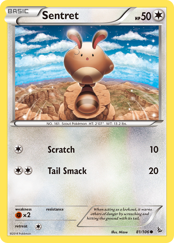 Sentret (81/106) [XY: Flashfire] Reverse Holofoil