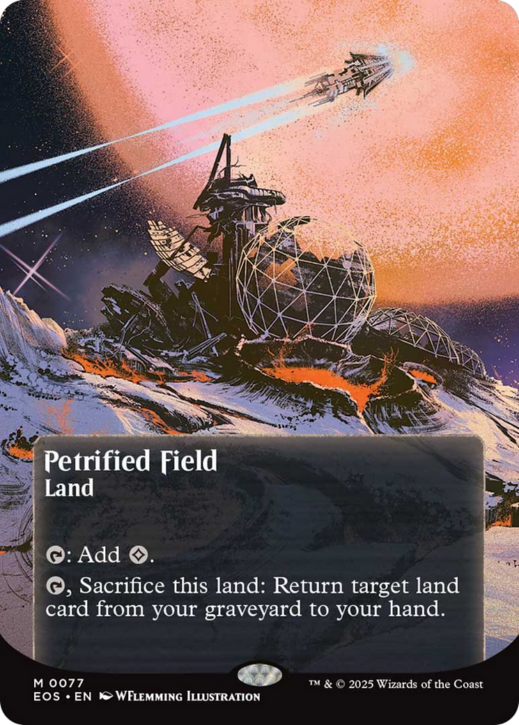 Petrified Field (0077) (Borderless) [Edge of Eternities: Stellar Sights] Foil