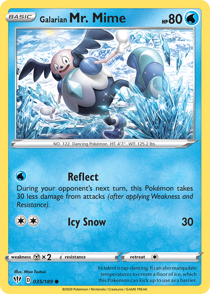 Galarian Mr. Mime (035/189) [Sword & Shield: Darkness Ablaze] Reverse Holofoil