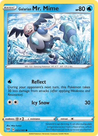 Galarian Mr. Mime (035/189) [Sword & Shield: Darkness Ablaze] Reverse Holofoil