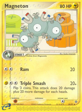 Magneton (35/97) [EX: Dragon] Reverse Holofoil
