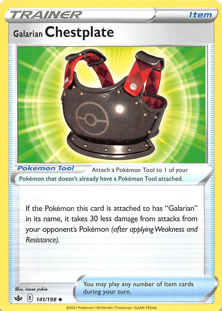 Galarian Chestplate (141/198) [Sword & Shield: Chilling Reign] Reverse Holofoil