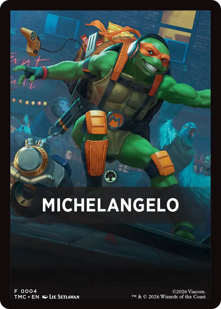 Michelangelo Theme Card [Teenage Mutant Ninja Turtles Commander Tokens]