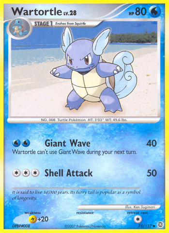 Wartortle (75/132) [Diamond & Pearl: Secret Wonders] Reverse Holofoil