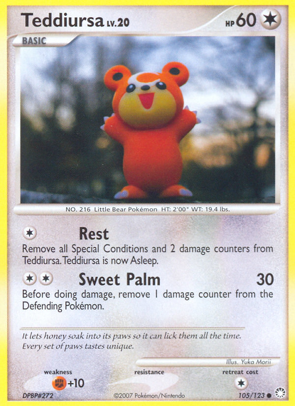 Teddiursa (105/123) [Diamond & Pearl: Mysterious Treasures] Reverse Holofoil