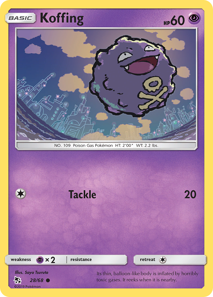 Koffing (28/68) [Sun & Moon: Hidden Fates] Reverse Holofoil