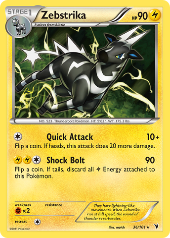 Zebstrika (36/101) [Black & White: Noble Victories] Reverse Holofoil