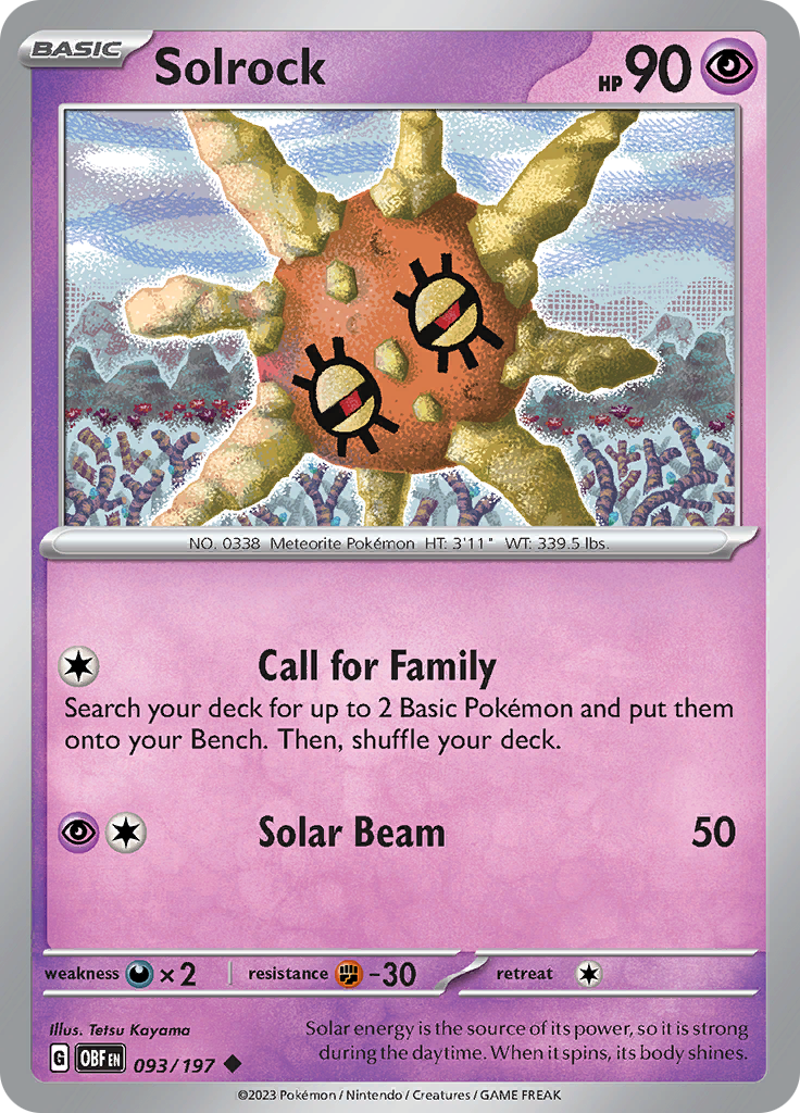 Solrock (093/197) [Scarlet & Violet: Obsidian Flames] Reverse Holofoil