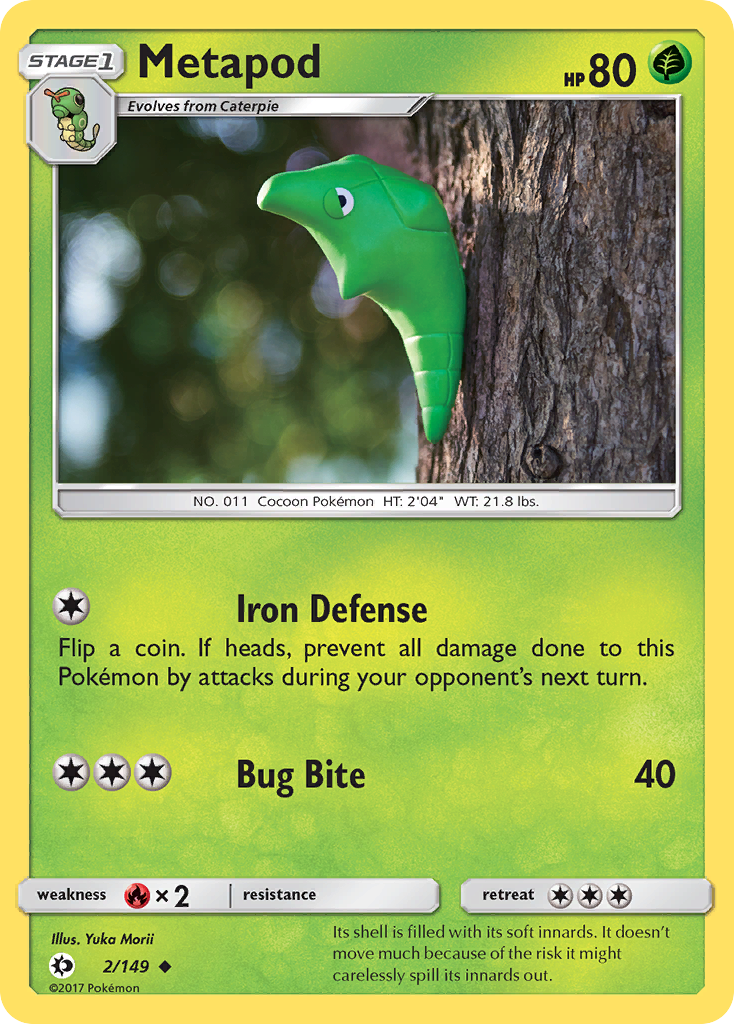 Metapod (2/149) [Sun & Moon: Base Set] Reverse Holofoil