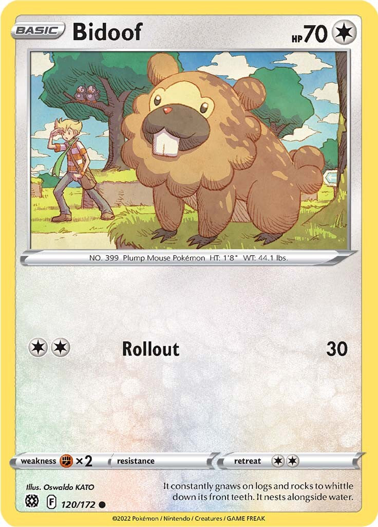 Bidoof (120/172) [Sword & Shield: Brilliant Stars] Reverse Holofoil