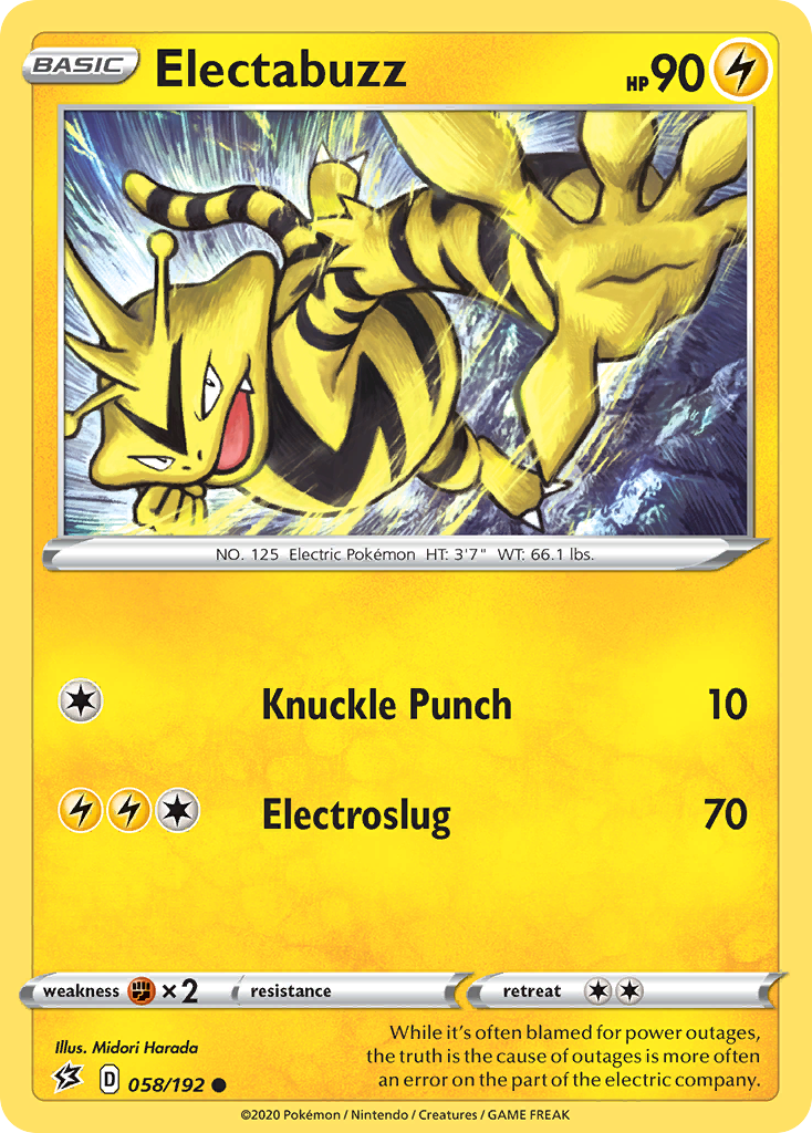Electabuzz (058/192) [Sword & Shield: Rebel Clash] Reverse Holofoil