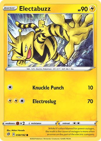 Electabuzz (058/192) [Sword & Shield: Rebel Clash] Reverse Holofoil