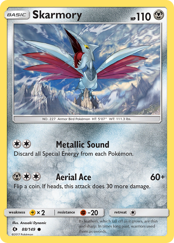 Skarmory (88/149) [Sun & Moon: Base Set] Reverse Holofoil