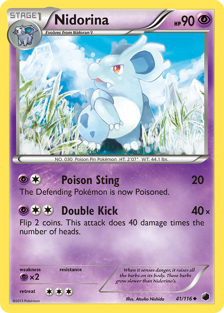 Nidorina (41/116) [Black & White: Plasma Freeze] Reverse Holofoil